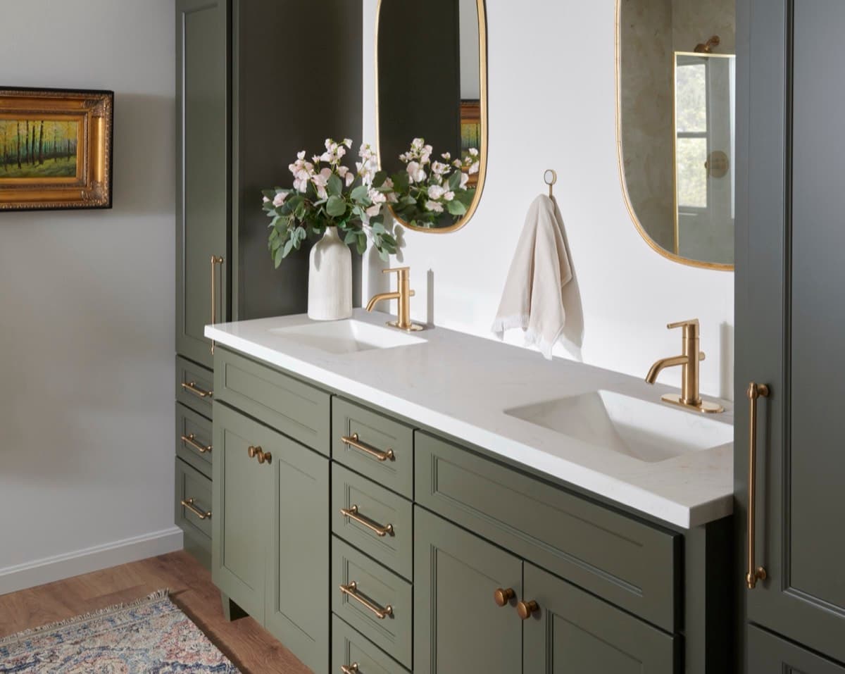 Cultured Marble Golden Carrara with Classic York Juniper vanity