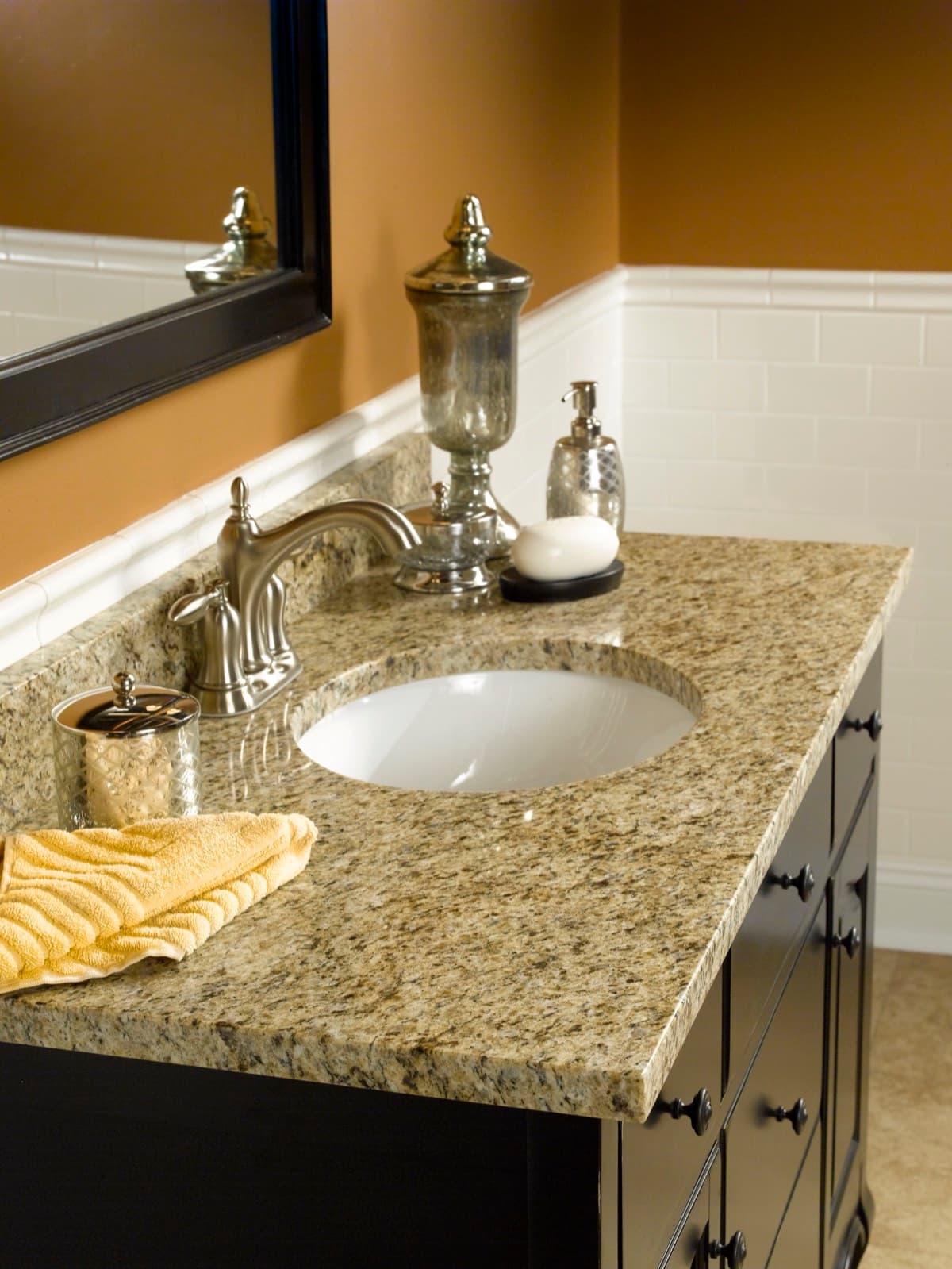 Natural Granite Sandstorm vanity detail