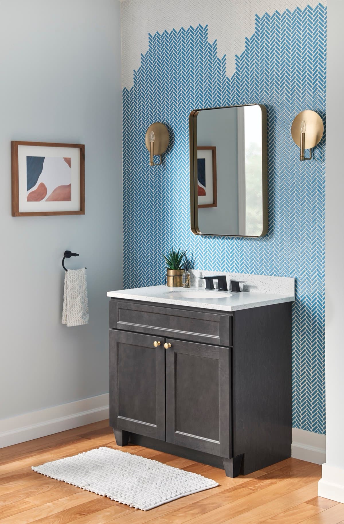 Solid Surface Avalanche white vanity