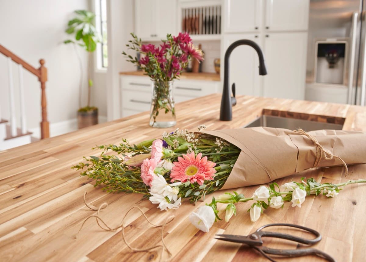 Centerpointe Acacia butcherblock island