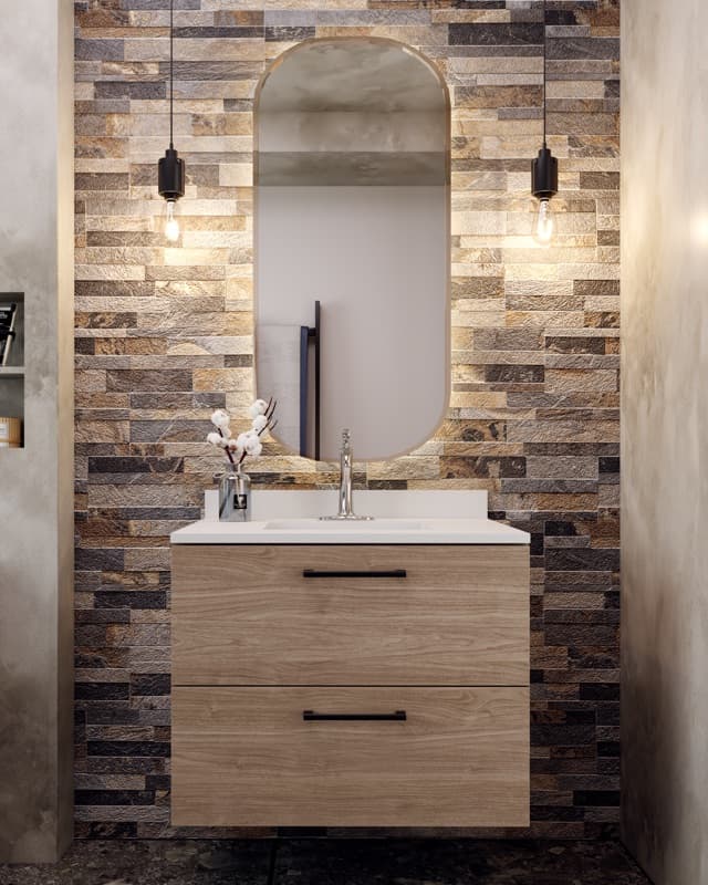 Floating bathroom vanity