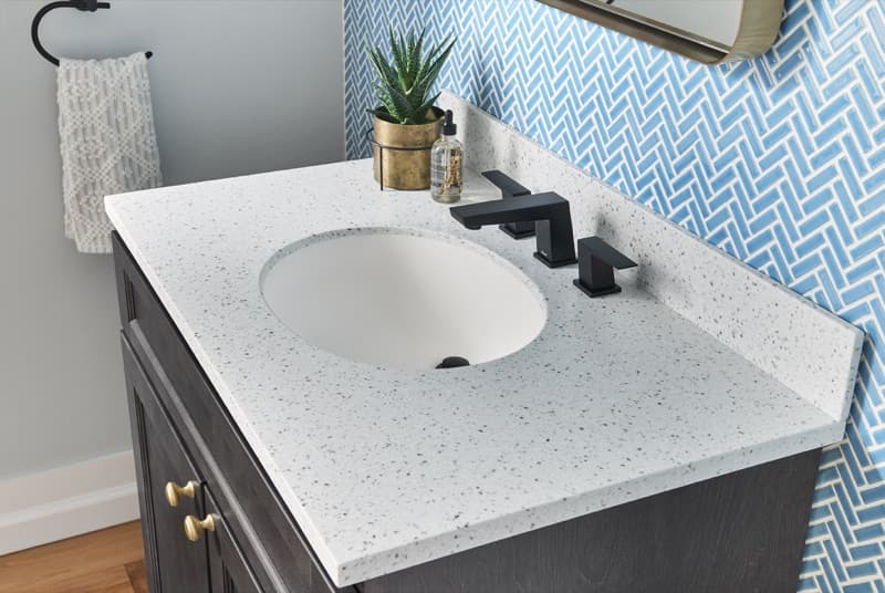 Solid surface vanity top